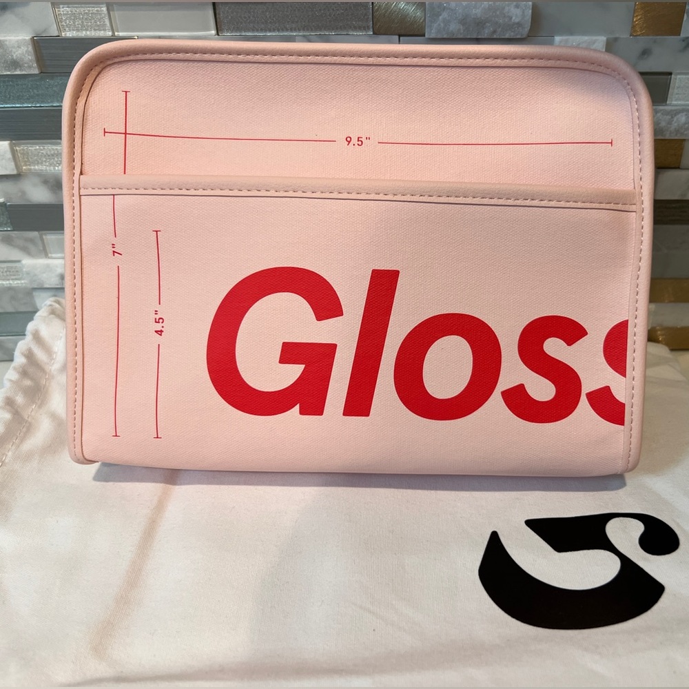 New Glossier Pink Makeup Bag